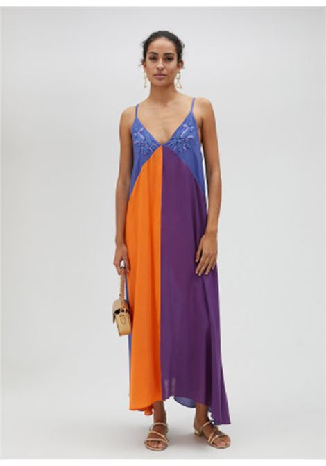 Vestito lungo con spalline LOLA CASADEMUNT | LS2516011VIOLA ARANCIO
